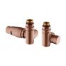 Oltens Varmare Ventil thermostatic set for radiators with a tee connector, right-hand type, brushed copper 55914610 zdj.1
