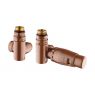 Oltens Varmare Ventil thermostatic set for radiators with a tee connector, left-hand type, brushed copper 55913610 zdj.1