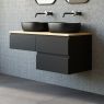 Oltens Vernal wall-mounted base unit 60 cm with countertop, matte black/oak 68111300 zdj.6