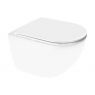 Sada Oltens Hamnes OneForm Stille závěsná WC mísa PureRim s prkénkem s pomalým sklápěním, Ovan Slim, bílá 42049000 zdj.1