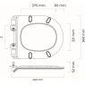 Satz aus Oltens Hamnes wandmontiertes PureRim-Toilettenbecken mit langsam schließendem Slim-Toilettensitz 42012000 zdj.11