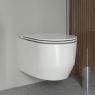 Zestaw Oltens Holsted miska WC wisząca PureRim z powłoką SmartClean z deską wolnoopadającą biały 42517000 zdj.4