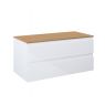 Oltens Vernal szafka 100 cm podumywalkowa wisząca z blatem biały połysk/dąb 68126000 zdj.3