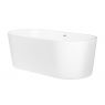 Oltens Inga free-standing bath 157x75 cm oval Acryl white 12007000 zdj.4
