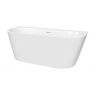 Oltens Hulda free-standing back-to-wall bathtub 160x75 cm acrylic white 12020000 zdj.4