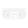 Oltens Hulda free-standing back-to-wall bathtub 160x75 cm acrylic white 12020000 zdj.3