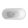 Oltens Yrsa free-standing bath 160x75 cm oval acrylic white 12023000 zdj.5
