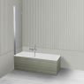 Oltens Langfoss Sela zestaw wanna prostokątna 140x70 cm akrylowa biała z parawanem nawannowym 115 cm 2-częściowy chrom 18000000 zdj.2