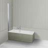 Oltens Langfoss Sela zestaw wanna prostokątna 140x70 cm akrylowa biały mat z parawanem nawannowym 115 cm 2-częściowy chrom 18000900 zdj.2
