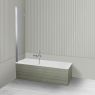 Oltens Langfoss Sela zestaw wanna prostokątna 150x70 cm akrylowa biała z parawanem nawannowym 115 cm 2-częściowy chrom 18001000 zdj.2