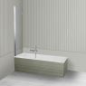 Oltens Langfoss Sela zestaw wanna prostokątna 160x70 cm akrylowa biały mat z parawanem nawannowym 115 cm 2-częściowy chrom 18002900 zdj.2