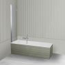 Oltens Langfoss Sela zestaw wanna prostokątna 170x70 cm akrylowa biały mat z parawanem nawannowym 115 cm 2-częściowy chrom 18003900 zdj.2