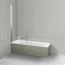 Oltens Lykke Sela zestaw wanna prostokątna 160x70 cm akrylowa biała z parawanem nawannowym 115 cm 2-częściowy chrom 18011000 zdj.1