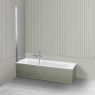 Oltens Lykke Sela zestaw wanna prostokątna 170x70 cm akrylowa biała z parawanem nawannowym 115 cm 2-częściowy chrom 18012000 zdj.2