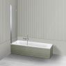 Oltens Lykke Sela zestaw wanna prostokątna 170x75 cm akrylowa biała z parawanem nawannowym 115 cm 2-częściowy chrom 18013000 zdj.2