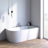 Oltens Hulda corner bathtub 160x75 cm right acrylic white gloss 11002000 zdj.7