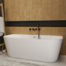 Oltens Delva free-standing back-to-wall bathtub 170x80 cm acrylic oval white 12019000 zdj.6