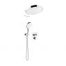Oltens Onega (S) concealed bath and shower mixer set with Regna rain shower head and Luva EasyClick 3-function hand shower, chrome 36061100 zdj.1