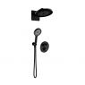 Oltens Onega concealed bath and shower mixer set with Vann rain shower head and Havis EasyClick 3-function hand shower, matte black 36068300 zdj.1
