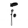 Oltens Onega concealed bath and shower mixer set with Regna rain shower head and Luva EasyClick 3-function hand shower, matte black 36070300 zdj.1