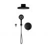 Oltens Rann concealed bath and shower mixer set with Vann rain shower head and Havis EasyClick 3-function hand shower, matte black 36074300 zdj.3