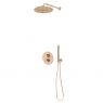 Zestaw Oltens Katla bateria podtynkowa termostatyczna z deszczownicą 30 cm Vindel i kompletem prysznicowym Ume miedź szczotkowana 36608610 zdj.1