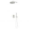 Zestaw Oltens Katla bateria podtynkowa termostatyczna z deszczownicą 30 cm Vindel i kompletem prysznicowym Ume nikiel 36608910 zdj.1
