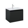 Oltens Vernal Set: Waschbecken mit Schrank 60 cm weiß glänzend/schwarz matt 68012300 zdj.1