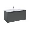 Oltens Vernal Set: Waschbecken mit Schrank 100 cm weiß/grafitfarben matt 68016400 zdj.1