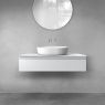 Zestaw Oltens Vernal szafka 100 cm podumywalkowa wisząca z blatem szary mat/jasny marmur 68708700 zdj.1