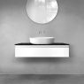 Zestaw Oltens Vernal szafka 100 cm podumywalkowa wisząca z blatem Tera biały połysk/czarny marmur 68716000 zdj.1