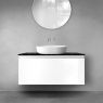 Zestaw Oltens Vernal szafka 100 cm podumywalkowa wisząca z blatem Tera biały połysk/czarny marmur 68720000 zdj.1