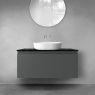 Zestaw Oltens Vernal szafka 100 cm podumywalkowa wisząca z blatem Tera grafit mat/czarny marmur 68720400 zdj.1