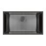 Oltens Hydda single-bowl steel sink 76x44 cm black 71105300 zdj.1