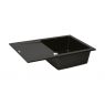 Oltens Gravan one-bowl granite sink with a short drainer 79x50 cm black matt 72100300 zdj.3