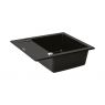 Oltens Gravan one-bowl granite sink with a short drainer 62x50 cm black matt 72102300 zdj.3