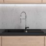 Oltens Gravan one-bowl granite sink with a drainer 100x50 cm black matt 72101300 zdj.5